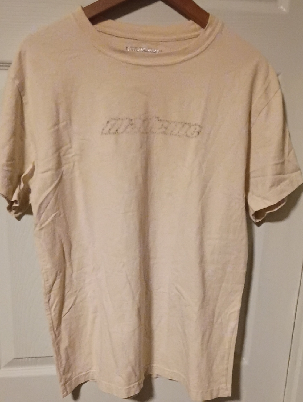 Men's Short-Sleeve Cream Logo Tee